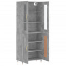 vidaXL betonszürke szerelt fa magasszekrény 69,5 x 34 x 180 cm