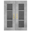 vidaXL betonszürke szerelt fa magasszekrény 69,5 x 34 x 180 cm