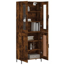 vidaXL füstös tölgy színű szerelt fa magasszekrény 69,5 x 34 x 180 cm