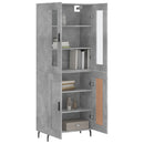 vidaXL betonszürke szerelt fa magasszekrény 69,5 x 34 x 180 cm