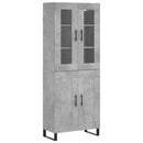 vidaXL betonszürke szerelt fa magasszekrény 69,5 x 34 x 180 cm