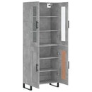 vidaXL betonszürke szerelt fa magasszekrény 69,5 x 34 x 180 cm
