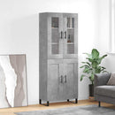 vidaXL betonszürke szerelt fa magasszekrény 69,5 x 34 x 180 cm