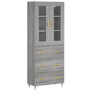 vidaXL szürke sonoma szerelt fa magasszekrény 69,5 x 34 x 180 cm