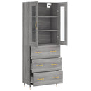 vidaXL szürke sonoma szerelt fa magasszekrény 69,5 x 34 x 180 cm