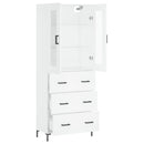 vidaXL fehér szerelt fa magasszekrény 69,5 x 34 x 180 cm