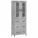 vidaXL betonszürke szerelt fa magasszekrény 69,5 x 34 x 180 cm