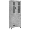 vidaXL betonszürke szerelt fa magasszekrény 69,5 x 34 x 180 cm