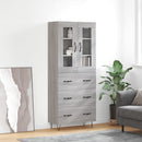 vidaXL szürke sonoma szerelt fa magasszekrény 69,5 x 34 x 180 cm