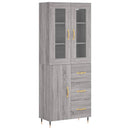 vidaXL szürke sonoma szerelt fa magasszekrény 69,5 x 34 x 180 cm