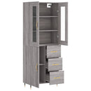 vidaXL szürke sonoma szerelt fa magasszekrény 69,5 x 34 x 180 cm