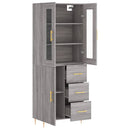 vidaXL szürke sonoma szerelt fa magasszekrény 69,5 x 34 x 180 cm