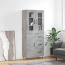 vidaXL betonszürke szerelt fa magasszekrény 69,5 x 34 x 180 cm