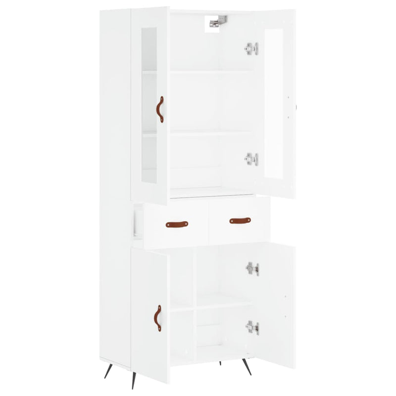 vidaXL fehér szerelt fa magasszekrény 69,5 x 34 x 180 cm