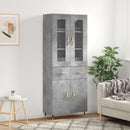 vidaXL betonszürke szerelt fa magasszekrény 69,5 x 34 x 180 cm