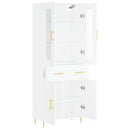 vidaXL fehér szerelt fa magasszekrény 69,5 x 34 x 180 cm