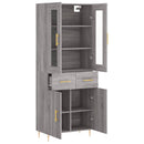 vidaXL szürke sonoma szerelt fa magasszekrény 69,5 x 34 x 180 cm