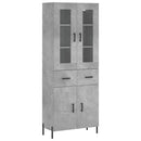 vidaXL betonszürke szerelt fa magasszekrény 69,5 x 34 x 180 cm