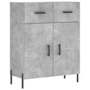 vidaXL betonszürke szerelt fa magasszekrény 69,5 x 34 x 180 cm