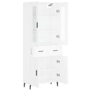 vidaXL fehér szerelt fa magasszekrény 69,5 x 34 x 180 cm