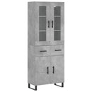 vidaXL betonszürke szerelt fa magasszekrény 69,5 x 34 x 180 cm