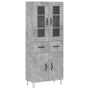 vidaXL betonszürke szerelt fa magasszekrény 69,5 x 34 x 180 cm