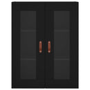 vidaXL fekete szerelt fa magasszekrény 69,5 x 34 x 180 cm