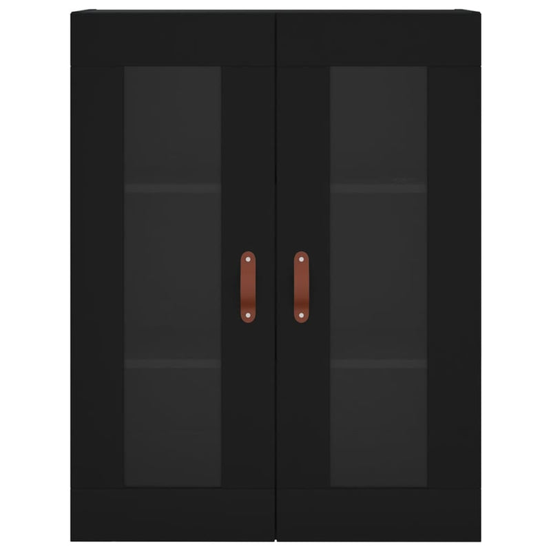 vidaXL fekete szerelt fa magasszekrény 69,5 x 34 x 180 cm