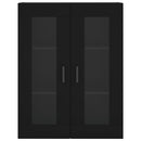 vidaXL fekete szerelt fa magasszekrény 69,5 x 34 x 180 cm