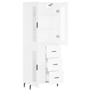 vidaXL fehér szerelt fa magasszekrény 69,5 x 34 x 180 cm