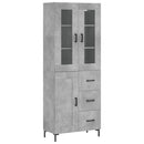 vidaXL betonszürke szerelt fa magasszekrény 69,5 x 34 x 180 cm