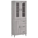 vidaXL szürke sonoma szerelt fa magasszekrény 69,5 x 34 x 180 cm