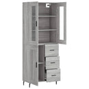 vidaXL szürke sonoma szerelt fa magasszekrény 69,5 x 34 x 180 cm