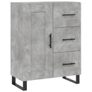 vidaXL betonszürke szerelt fa magasszekrény 69,5 x 34 x 180 cm