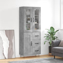 vidaXL betonszürke szerelt fa magasszekrény 69,5 x 34 x 180 cm
