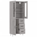 vidaXL szürke sonoma szerelt fa magasszekrény 69,5 x 34 x 180 cm