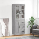 vidaXL szürke sonoma szerelt fa magasszekrény 69,5 x 34 x 180 cm
