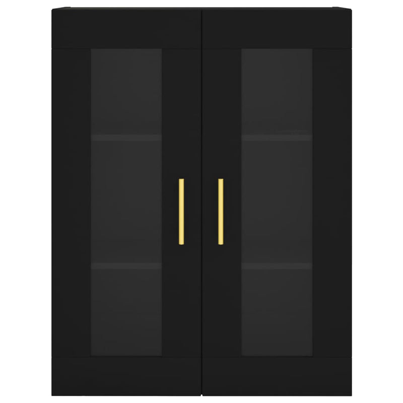 vidaXL fekete szerelt fa magasszekrény 69,5 x 34 x 180 cm