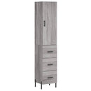 vidaXL szürke sonoma szerelt fa magasszekrény 34,5 x 34 x 180 cm