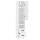 vidaXL fehér szerelt fa magasszekrény 34,5x34x180 cm