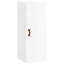 vidaXL magasfényű fehér szerelt fa magasszekrény 34,5 x 34 x 180 cm