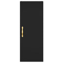 vidaXL fekete szerelt fa magasszekrény 34,5 x 34 x 180 cm