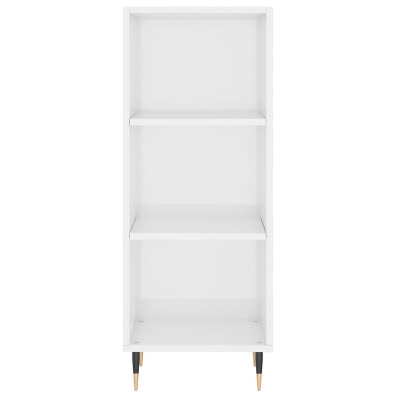 vidaXL magasfényű fehér szerelt fa magasszekrény 34,5 x 34 x 180 cm