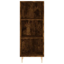 vidaXL füstös tölgy színű szerelt fa magasszekrény 34,5x34x180 cm