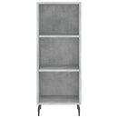 vidaXL betonszürke szerelt fa magasszekrény 34,5x34x180 cm