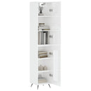 vidaXL magasfényű fehér szerelt fa magasszekrény 34,5 x 34 x 180 cm