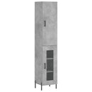 vidaXL betonszürke szerelt fa magasszekrény 34,5x34x180 cm