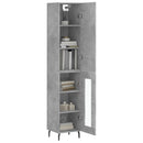 vidaXL betonszürke szerelt fa magasszekrény 34,5x34x180 cm