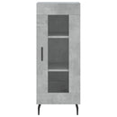 vidaXL betonszürke szerelt fa magasszekrény 34,5x34x180 cm