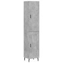 vidaXL betonszürke szerelt fa magasszekrény 34,5x34x180 cm